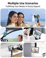 Portable Tablet Holder for Travel Handfree Tablet Mount for Desk 360°Rotation Foldable Tablet Stand for 4-10.9 in Device
