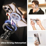 Metal Mechanical MagSafe Case for iPhone — Bezel-Less Bumper with Magnetic Wireless Charging Support