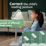 Angle Height Adjustable Laptop Stand with LED Light Liftable Reading Desk with Night Light Notebook Holder Tablet Mount - NeoFrame