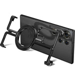 Metal Magnetic Frameless Phone Case For Samsung Galaxy S23/S23+/S23/S24 Ultra Shockproof Metal Cover Finger Ring Holder