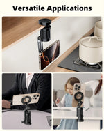 Magnetic Phone Holder Stand Airplane for Travel Essential Foldable Desktop Phone Stand for iPhone with Tripod Base - NeoFrame