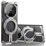 For Honor Magic Vs3/2/V3/2 Phone Case with Magnetic Metal Ring Kickstand Shock Proof Frameless Minimalist Protective