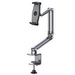 Tablet Stand for Desk 3-Arm Desktop Phone Holder for iPhone iPad Bed Mount with Clamp for Universal 4-12.9 inch Device