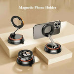 Foldable Magnetic Desktop Suction Cup Phone Holder Stand Angle Adjustable Base Rotatable Car Dashboard Phone Stand