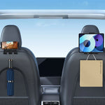 Car Seat Back Tablet Holder Stand with Hooks for Tesla Model 3/Y/3 Highland Car Phone Bracket for 4.7-13