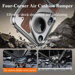 Phone Case for Huawei Pura 70 Ultra with 360° Rotatable Stand Wooden Metal Frame Shockproof Magnetic Protective Cover