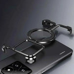 Metal Frameless Phone Case for Xiaomi 14/14Pro/14 Ultra Wireless Charging Phone Cover Shockproof Bumper Hidden Stand