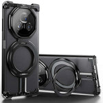 For Honor Magic Vs3/2/V3/2 Phone Case with Magnetic Metal Ring Kickstand Shock Proof Frameless Minimalist Protective