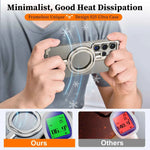 Frameless Phone Case for Samsung Galaxy S25 Ultra Magnetic Wireless Charging Phone Back Cover Shockproof Bumper Ring