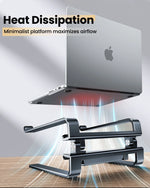 Aluminum Laptop Stand for Desk 150° Angle Adjustable Computer Heighten Stand Riser Heat Dissipation Notebook Booster - NeoFrame