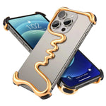 Metal Phone Case for iPhone Air Cusion Anti-Drop Bumper Bazel-Less Slim Phone Protective Cover