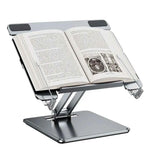 Metal Tablet Stand for Desk Adjustable Tablet Holder 360 Degreee Rotatable Laptop Mount for Office Room Reading Stand