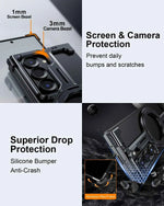 Case for Samsung Galaxy Z Fold 5/6 Magnetic Phone Cover w/ Magsafe Kickstand Slim Shockproof Metal Phone Case Cover