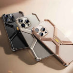 Metal Frameless Phone Case for iPhone X-Shape Aluminum Alloy Slim Shockproof Bumper Protective Cover