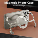 Magsafe Phone Case for iPhone Frameless Slim Phone Cover Wireless Charging Magnetic Bumper Kickstand
