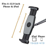 Tablet Stand for Desk 3-Arm Desktop Phone Holder for iPhone iPad Bed Mount with Clamp for Universal 4-12.9 inch Device