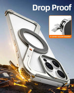 Metal Frameless Z-Shape Phone Case for iPhone Case Magnetic Minimalist Slim Dropproof Protective Cover