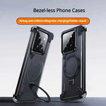 Magnetic Frameless Phone Case Magsafe Bumper with Stand Phone Cover for Xiaomi 13, 13 Pro New Upgrade Phone Cover