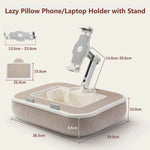 Pillow Stand with Storage Space 360° Rotatable Clip Stand Holder for 4.7-13