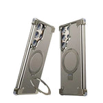 Magnetic Slim Phone Case for Samsung Galaxy S23/S24 Ultra Baze-less Phone Protective Cover Magsafe Finger Ring Holder