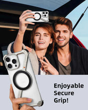 Metal Frameless Z-Shape Phone Case for iPhone Case Magnetic Minimalist Slim Dropproof Protective Cover