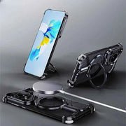Alloy Phone Case for Huawei Pura 70/70 Pro/70 Pro+/70 Ultra with Stand Magnetic Metal Frameless Protective Cover Bumper