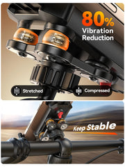 Anti-Shake Bike Phone Holder Quick Install Bicycle Motorcycle Phone Mount with Vibration Dampener for 4.7 - 7