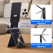 Aluminum Alloy Magnetic Card Holder Phone Stand Mount Metal Ultra-Thin Portable Foldable Card Holder for iPhone Samsung - NeoFrame