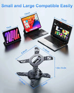 Metal Foldable Laptop Stand Desk 360° Rotatable Portable Stable Height Adjustable for Universal 12-18