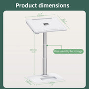 Angle Height Adjustable Laptop Stand with LED Light Liftable Reading Desk with Night Light Notebook Holder Tablet Mount - NeoFrame