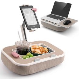 Pillow Stand with Storage Space 360° Rotatable Clip Stand Holder for 4.7-13