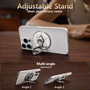 Magnetic Phone Ring Holder 360 °Rotatable Adjustable Finger Ring Holder Magic Array Fingertip Gyro Universal for iPhone - NeoFrame