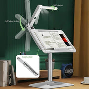 Angle Height Adjustable Laptop Stand with LED Light Liftable Reading Desk with Night Light Notebook Holder Tablet Mount - NeoFrame