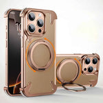Magsafe Leather iPhone Case for iPhone Phone Case Magnetic Bumper Wireless Charging Phone Cover Stand
