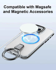 iPhone  Phone Case with Magsafe 360°Rotatable Magnetic Ring Stand Transparent Bumper Protective Cover