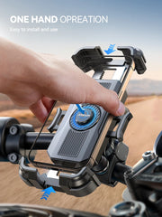 Motorcycle Phone Mount Anti Vibration Phone Holder for Motorcycle Handlebar Bike Phone Mount for iPhone for 4.7 - 7” Phone