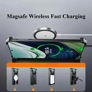 Aluminum Alloy Shell for Huawei Mate 60 Pro+ Phone Case Metal Borderless Shockproof Protective Cover Magnetic Holder