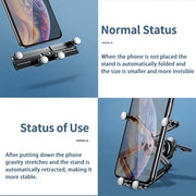 Gravity Car Phone Holder Metal GPS Phone Mount Support For iPhone 13 12 Pro Max Xiaomi Redmi Car Air Vent Clip Stand - NeoFrame