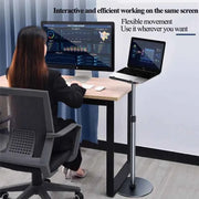 Metal Aluminum Laptop Floor Stand Standing Desk Adjustable Floor Holder Projector Stand Accessories for Macbook & IPad