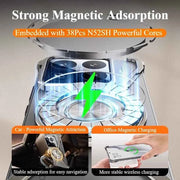 Magic Claw Phone Case for Xiaomi 15/15Pro Metal Frameless Magnetic Protective Cover with 360° Rotatable Stand Shockproof