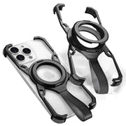 Magnetic Phone Case for iPhone Slim Phone Protective Cover Shockproof Bumper Kickstand Landyard