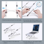 Adjustable Laptop Holder Support Notebook Stand For Mackbook Pro Riser Portable Laptop Stand Cooling Computer Bracket - NeoFrame