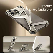 Aluminum Alloy Metal Frameless Phone Case for iPhone with Stand