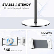 Tablet Floor Stand Height Adjustable Tablet Holder for iPad/for iPad Pro/for iPhone/for Samsung/for 4.7-12.9'' Devices