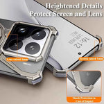 Magic Claw Phone Case for Xiaomi 15/15Pro Metal Frameless Magnetic Protective Cover with 360° Rotatable Stand Shockproof