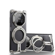 For Honor Magic Vs3/2/V3/2 Phone Case with Magnetic Metal Ring Kickstand Shock Proof Frameless Minimalist Protective