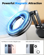 Magnetic Phone Holder Stand Airplane for Travel Essential Foldable Desktop Phone Stand for iPhone with Tripod Base - NeoFrame
