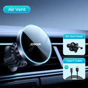 Magnetic Car Mount Wireless Car Charger for iPhone Holder 15W Magnetic Car Phone Holder Mount Wireless Fast Charging