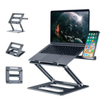 Metal Laptop Stand for Macbook Tablet Portable Notebook Stand Height Adjustable Cooling Holder for 10-17 inch Computer - NeoFrame