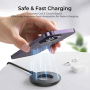 Magnetic Wireless Charger 15W Max Fast Wireless Charging Compatible with iPhone 15 14  Works with USB-A & USB-C Chargers